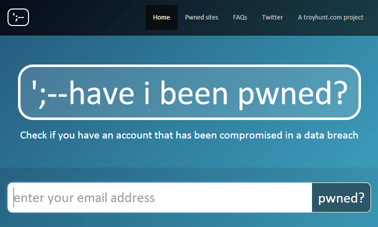 Image HAVE I BEEN PWNED